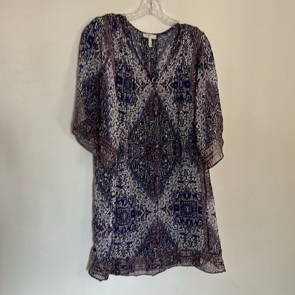 NWOT Joie Printed Silk Mini Dress - Picture 2 of 8